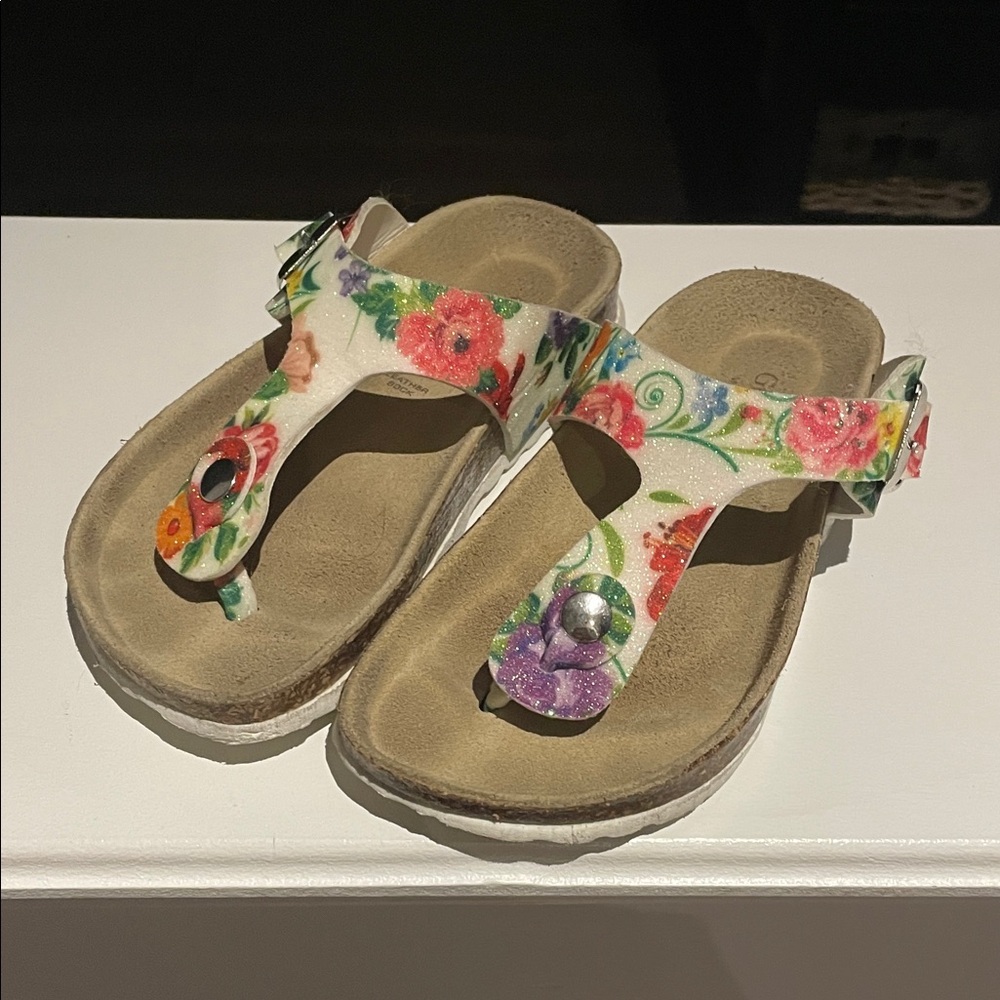 Floral Kids Sandals Birkenstock style